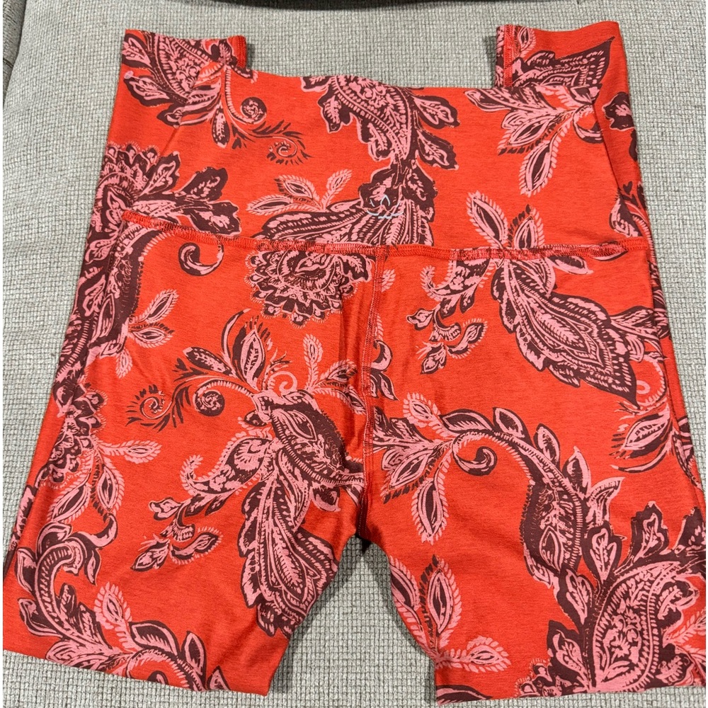 Beyond Yoga Red Paisley High-Rise Leggings